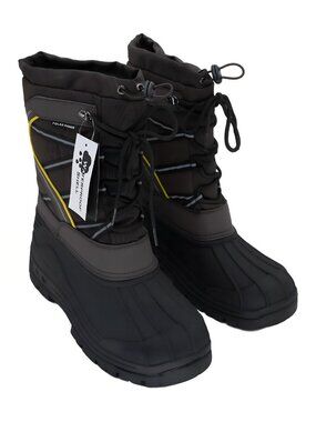 POLAR RANGE Mens’s Blast Snow Boot Brown Black Size US 12 EU 45